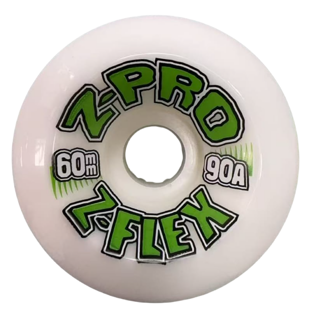 Z-PRO 60MM 90A WHITE/GREEN WHEELS